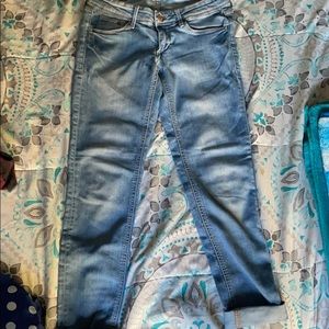 Light wash jeans